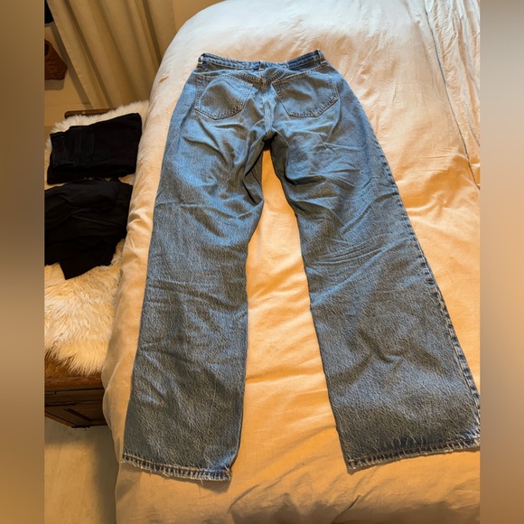 Abercrombie & Fitch Curve Love Loose Fit Medium Blue Jeans - Size 26 Regular - Picture 8 of 8